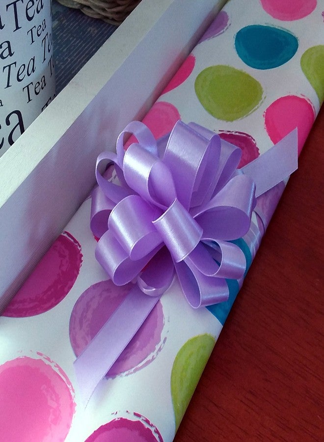 GiftWrap Etc. Lavender Satin Gift Pull Bows - 4" Wide, Set of 9, Valentine's Day, V-Day, Easter, Silky Fabric Gift Bows, Mother's Day, Wedding, Baby Shower, Party Favor Decor, Birthday, Christmas - Image 3